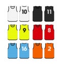 Training bibs vector template illustration set Royalty Free Stock Photo