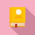 Training book icon flat vector. Campus college Royalty Free Stock Photo