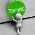 Training Button Means Education Induction Royalty Free Stock Photo