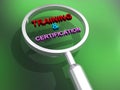 Training and certification illustration Royalty Free Stock Photo