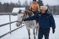 Training of children riding in the framework of revival program of the Cossacks in the Leningrad region. Royalty Free Stock Photo