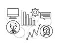 training concept flat icons Royalty Free Stock Photo