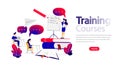 Training courses horizontal banner for your website.