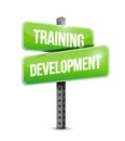 training development road sign illustration design