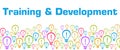 Training And Development Colorful Bulbs With Text Royalty Free Stock Photo