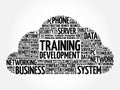 Training and development word cloud Royalty Free Stock Photo