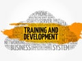 Training development word cloud collage Royalty Free Stock Photo