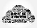 Training and Development word cloud Royalty Free Stock Photo
