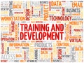 Training and Development word cloud Royalty Free Stock Photo