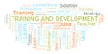 Training And Development word cloud.