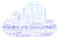 Training And Development word cloud. Royalty Free Stock Photo