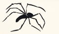 One spider hand painted on cream colored paper Royalty Free Stock Photo