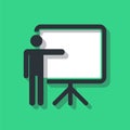 Training, education and presentation icon. Vector illustration.