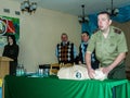 The training on fire safety and medical assistance at school the Gomel region of Belarus.