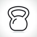 Training or fitness kettlebell icon