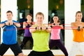 Training with flexi bar Royalty Free Stock Photo