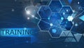 Training future background abstract blue concept solution