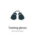 Training gloves vector icon on white background. Flat vector training gloves icon symbol sign from modern gym and fitness Royalty Free Stock Photo