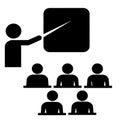 Training instruction learning icon vector design for skill development Royalty Free Stock Photo