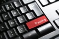 Training , Keyboard button enter symbol Royalty Free Stock Photo