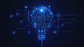 training lighting up machine learning model Royalty Free Stock Photo