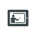 Training, on-line education and presentation icon. Vector illustration.