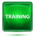 Training Neon Light Green Square Button Royalty Free Stock Photo