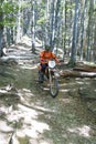 Training for the new year of motor cross on the mountain paths Royalty Free Stock Photo