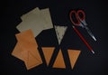 training picture how to make a triangle figurine for Halloween in the picture details of what to make an orange triangle from