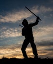 Stick Weapons Combat Training Royalty Free Stock Photo