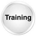 Training premium white round button Royalty Free Stock Photo