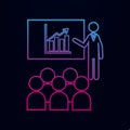 Training or presentation line nolan icon. Simple thin line, outline vector of team work icons for ui and ux, website or mobile