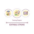 Training program concept icon