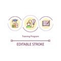 Training program concept icon