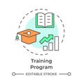 Training program multi color concept icon Royalty Free Stock Photo