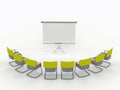 Training room with marker board and chairs Royalty Free Stock Photo