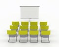Training room with marker board and chairs Royalty Free Stock Photo