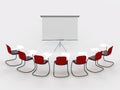 Training room with marker board and chairs Royalty Free Stock Photo