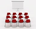 Training room with marker board and chairs Royalty Free Stock Photo