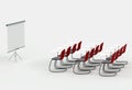 Training room with marker board and chairs Royalty Free Stock Photo