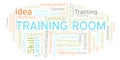 Training Room word cloud. Royalty Free Stock Photo