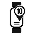 Training runner watch icon simple vector. Exertion graph Royalty Free Stock Photo