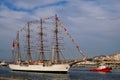 Training sailing ship B.A.P. UNION - Piraeus, Greece Royalty Free Stock Photo