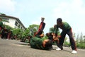 Training of self-defense techniques for security officers