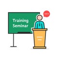 Training seminar with linear spokesman