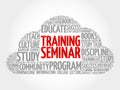 Training Seminar word cloud collage Royalty Free Stock Photo