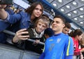 Training session of Ukraine National Football Team in Kyiv Royalty Free Stock Photo