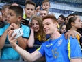 Training session of Ukraine National Football Team in Kyiv Royalty Free Stock Photo