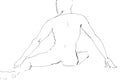 training sketch of model sits on splits