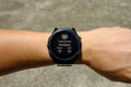 Training status on multisport smartwatch Royalty Free Stock Photo